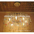 Latest design best selling colorful gold crystal chandelier lamp modern pendant pendant light